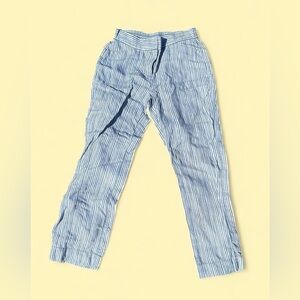 Chico's Light Blue Striped Trousers